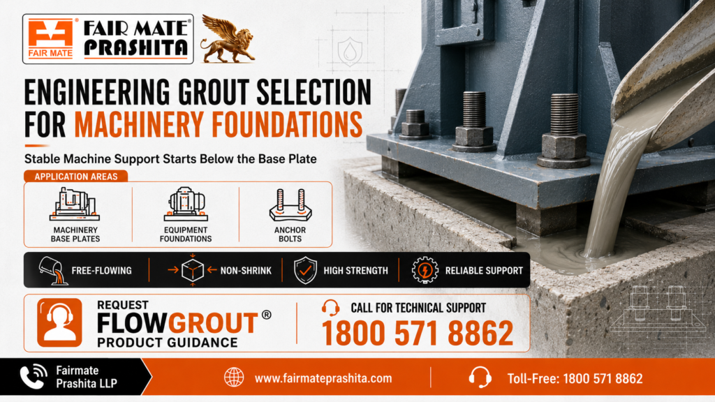 engineering grout for machinery foundations